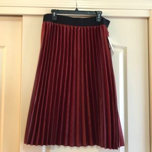 Lularoe Jill elegant pleated skirt red sz XL